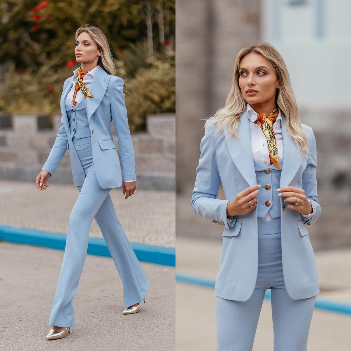 Women Formal Suits Sky Blue Pe - огляд і ціна Women Formal Wear Tailor