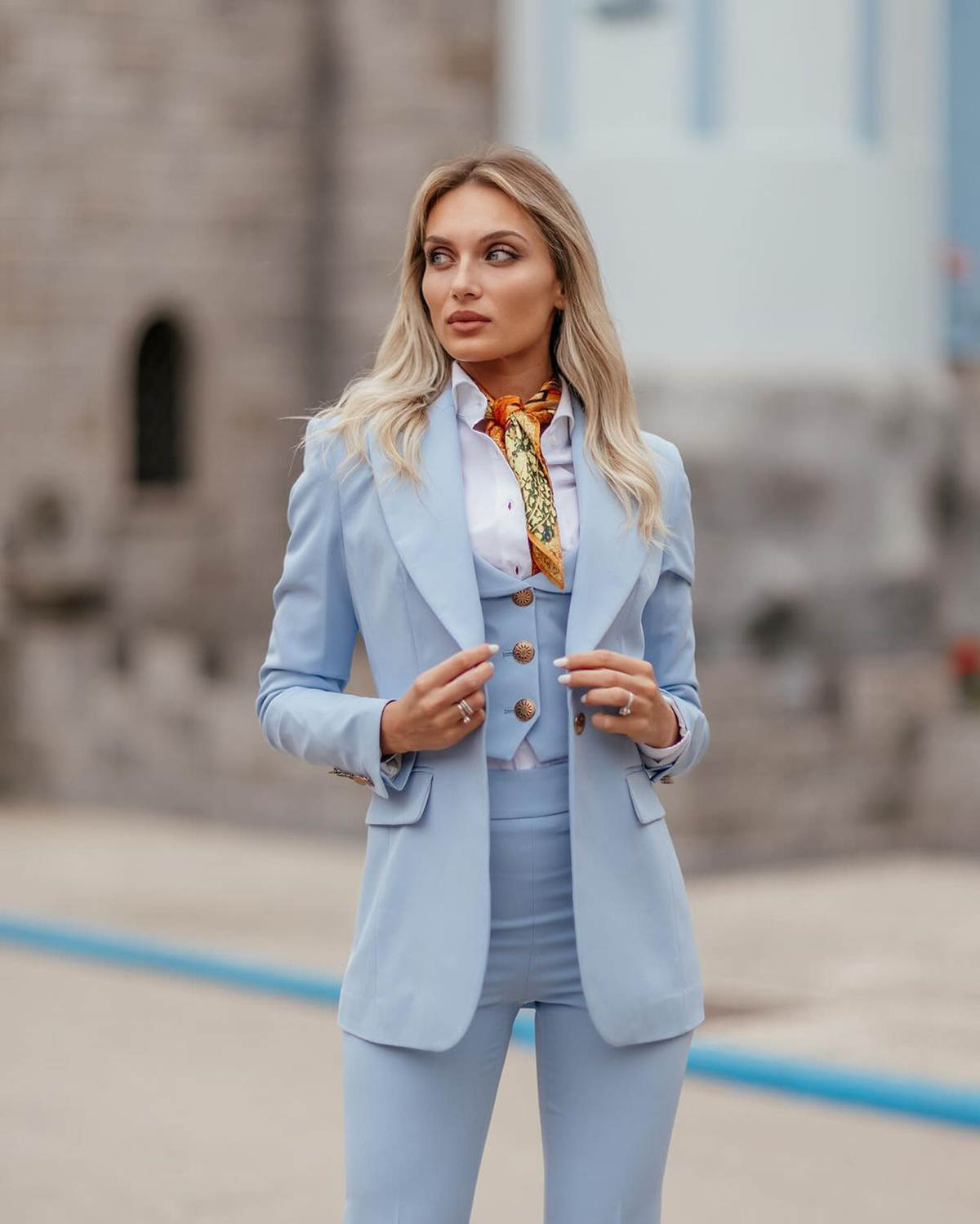 Women Formal Suits Sky Blue Pe - огляд і ціна Women Formal Wear Tailor
