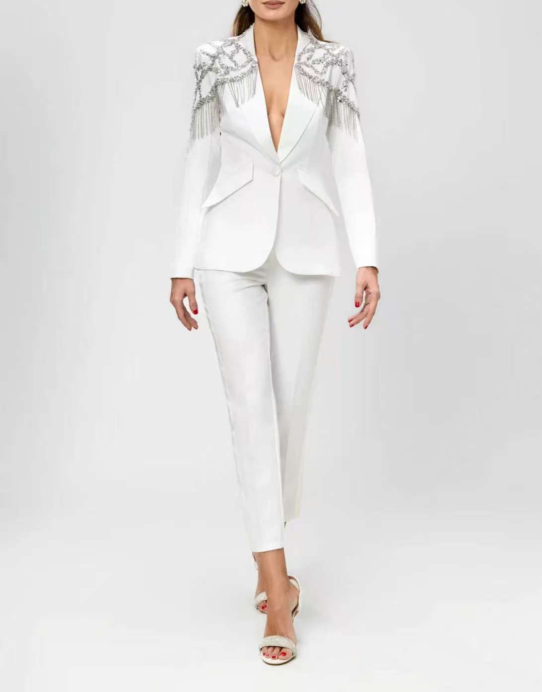 Crystals Beading Women Suit Se - огляд і ціна Women'S Formal Wear Tuxedo