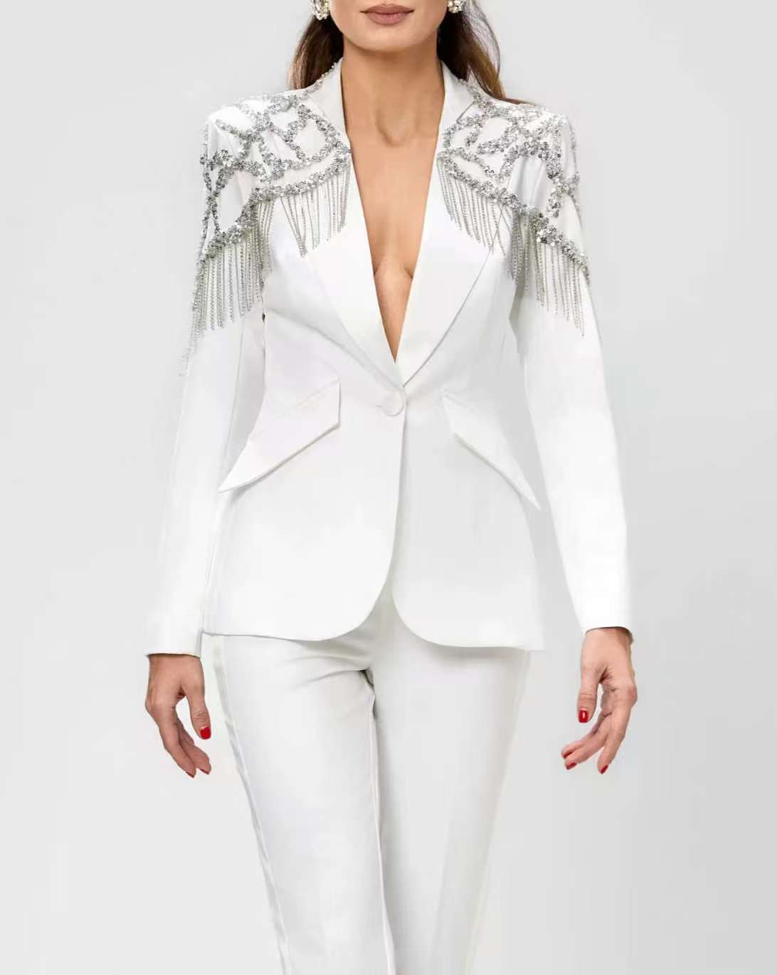 Crystals Beading Women Suit Se - огляд і ціна Women'S Formal Wear Tuxedo