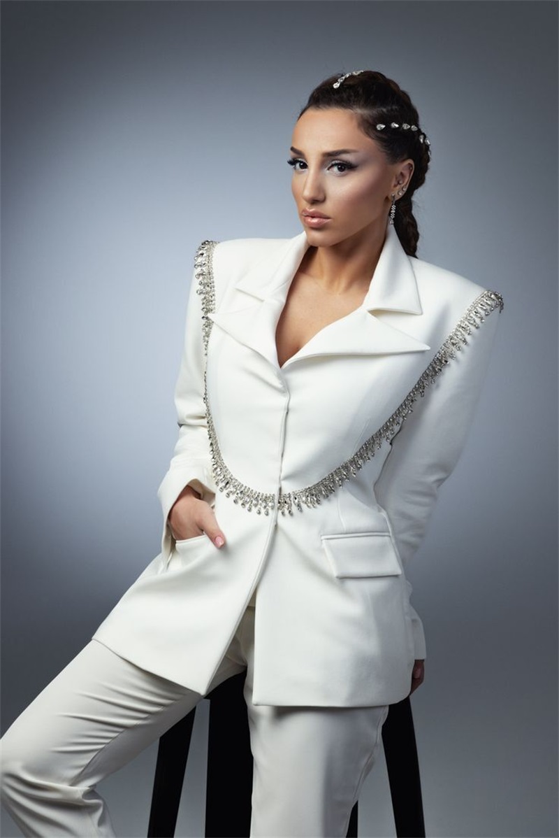 Elegant White Women Suits Set  - огляд і ціна Women'S Formal Wear Tuxedo
