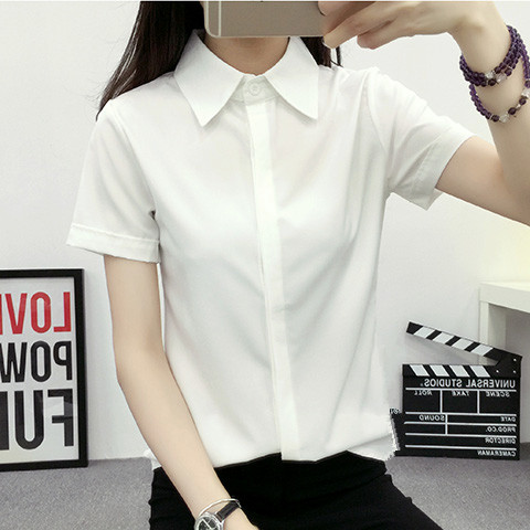 White Loose Short Sleeve Shirt - огляд і ціна Large Women'S Formal Wear