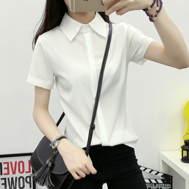 White Loose Short Sleeve Shirt - огляд і ціна Large Women'S Formal Wear