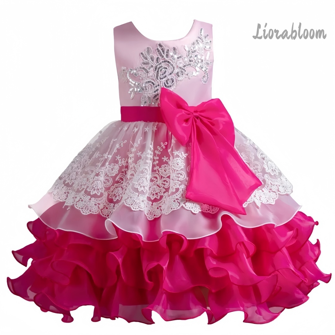 Girls' Dress With Large Bow Sl - огляд і ціна Large Women'S Formal Wear