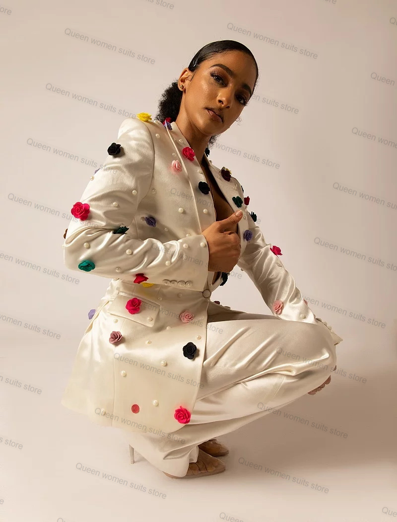 Off White Satin Women Suit Set - огляд і ціна Women'S Formal Jackets To Wear With Dresses