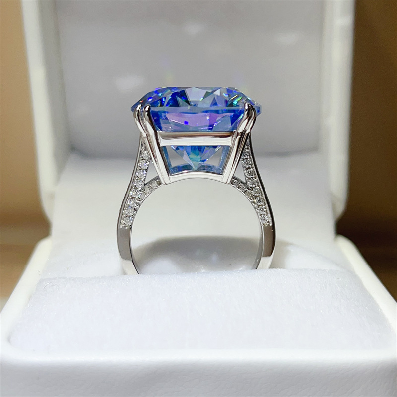 925 Silver 20CT Blue Moissanit - огляд і ціна Large Women'S Formal Wear