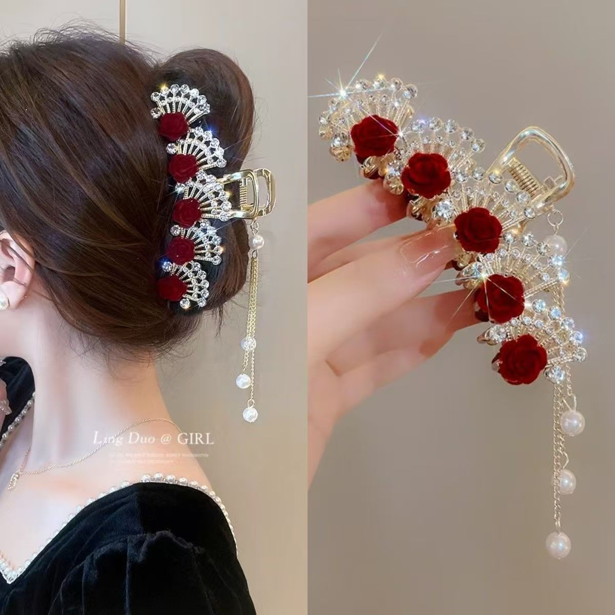 Vintage Red Floral Rhinestone  - огляд і ціна Large Women'S Formal Wear
